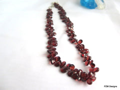 Mozambique Red Garnet Necklace. Gift for her