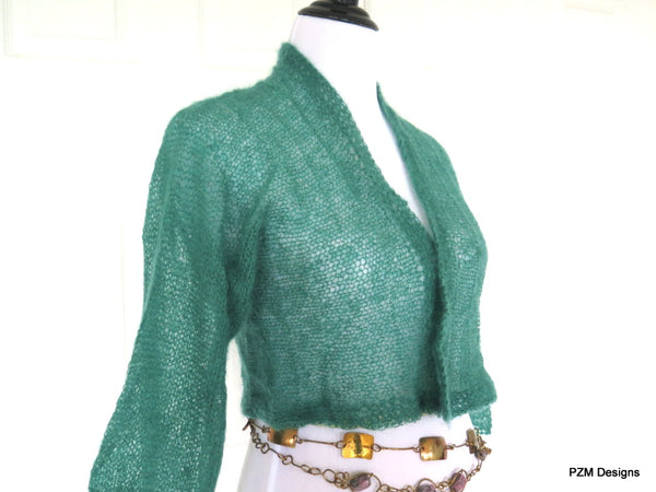 Green shrug cardigan hotsell