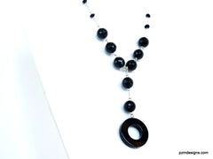 Black Onyx Statement Necklace Gift for Her