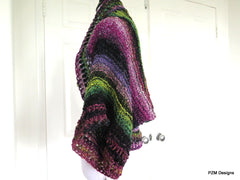 Over Sized Shrug, Trendy Layering Sweater Hand Knit Gift for Her - PZM Designs 