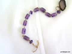 Purple Amethyst Tennis Bracelet, February Birthstone Amethyst Bracelet Gift for Her