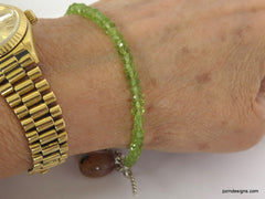 Peridot Gemstone Bracelet, August Birthstone Gift for Her