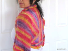 Pastel mohair sweater, silk mohair hand knit shrug, luxury fine knitwear