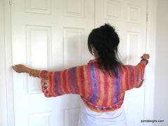 Pastel mohair sweater, silk mohair hand knit shrug, luxury fine knitwear