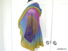 Colorful Extra Large Crochet Circle Shrug