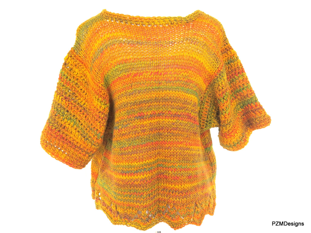 Plus Size Hand Knit Cardigan Sweater Shrug – PZM Designs