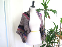 Large Crochet Shrug, Plus Size Layering Sweater