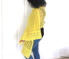 Yellow Lace Shawl, Hand Knit Prayer Shawl, Gift for Her